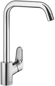 Hansgrohe 14816003 Ecos L Square Goose Neck Kitchen Mixer Tap hero image