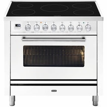 ILVE Professional Plus Series 90cm Freestanding Electric Induction Stove/Oven with Milano Knobs PI09WE3WH hero image