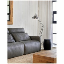 London Leather Fulham Fixed Three Seater Sofa HCFRDYSS60BLGRAF hero image