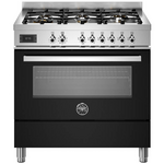Bertazzoni 90cm Professional Black Dual Fuel Freestanding Oven PRO96L1ENET hero image