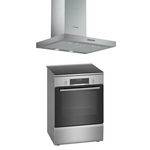 Bosch 60cm Induction Freestanding Oven and Canopy Rangehood Cooking Pack BSHCOOKPACK5 hero image