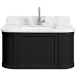Turner Hastings Evara 90x53 Wall Hung Vanity with Real Marble Top and Ceramic Undercounter Basin Volcanic Ash NTH EV951-VA-NTH hero image