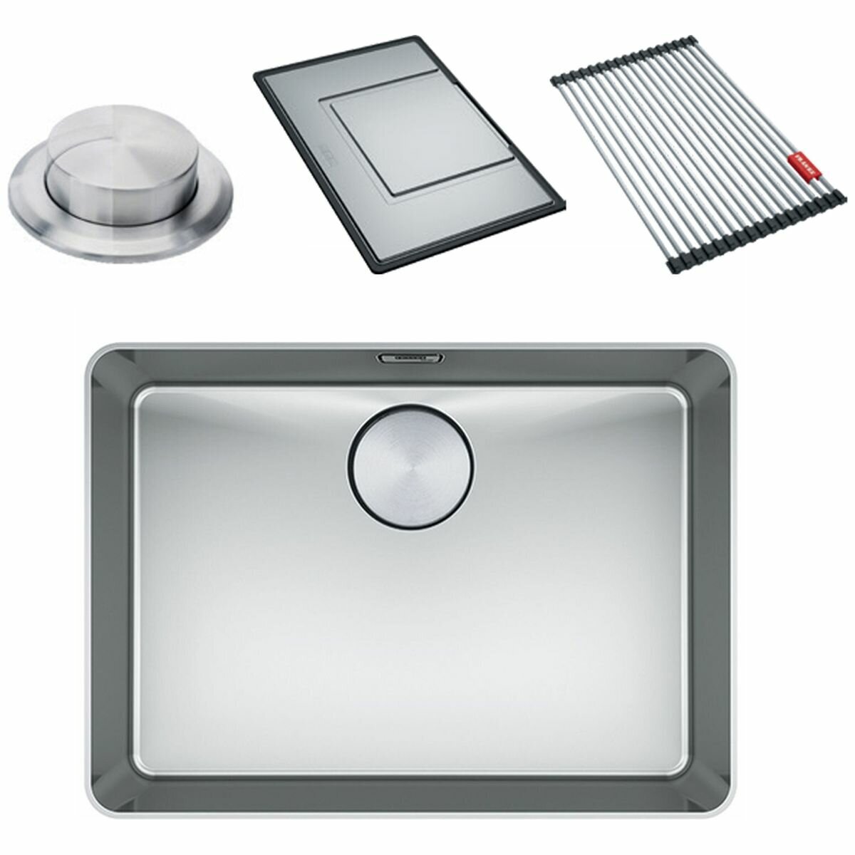 Franke Mythos 550mm Single Bowl Topmount Sink with Accessories MYX210-55FPC hero image