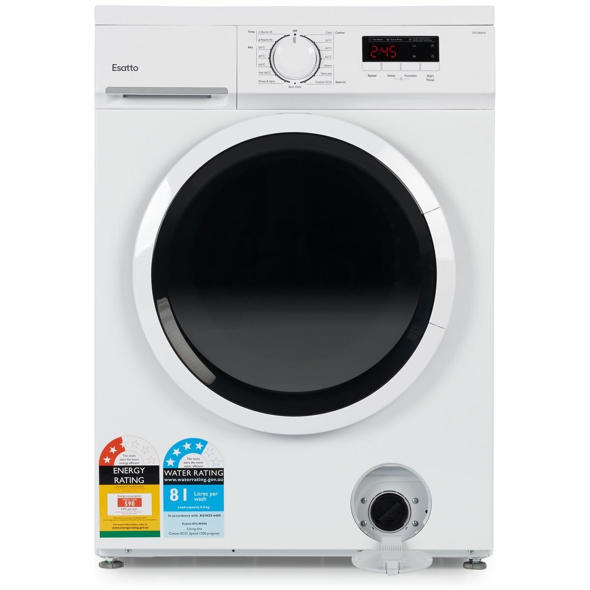 Esatto 8kg Front Load Washing Machine EFLW800 hero image