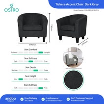 Ostro Tickera Accent Chair Dark Grey U5041320BCSXDYX hero image