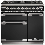 Falcon 90cm Elise Freestanding Dual Fuel Oven/Stove Charcoal Black and Nickel ELS90DFCBN hero image