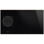 Smeg 90cm Dolce Stil Novo 4 Zone Induction Cooktop with Gas Wok Burner SAIG6954R hero image