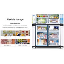 Hitachi 569L French Door Refrigerator Black Glass Finish RWB640VT0-1GBK hero image