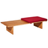 Reddie Bob Day Bed Maroon Fabric Natural Teak DBBO180X70X40F3W1 image NaN