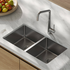 Oliveri Essente 316 Stainless Steel Square Goose Neck Pull Out Mixer - Gunmetal SS31675-GM image NaN
