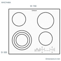Westinghouse WHC744BA 70cm Ceramic Cooktop hero image