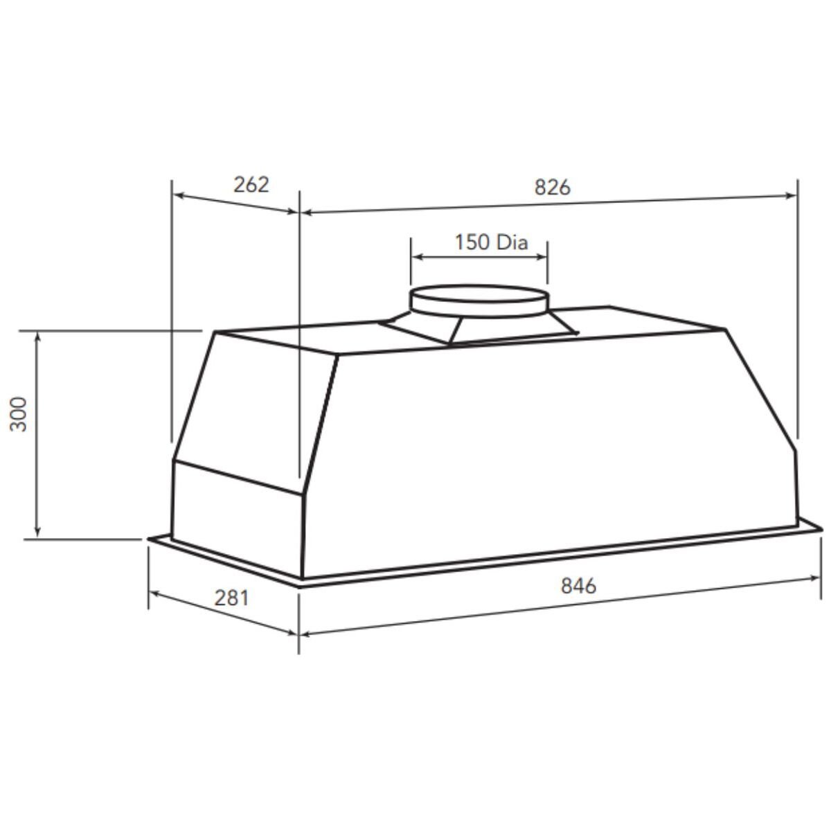 Glem Gas 85cm Black Stainless Steel Undermount Rangehood CK85UCFN hero image