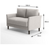 Zinus Jackie 2 Seater Fabric Sofa AU-B5432G image NaN