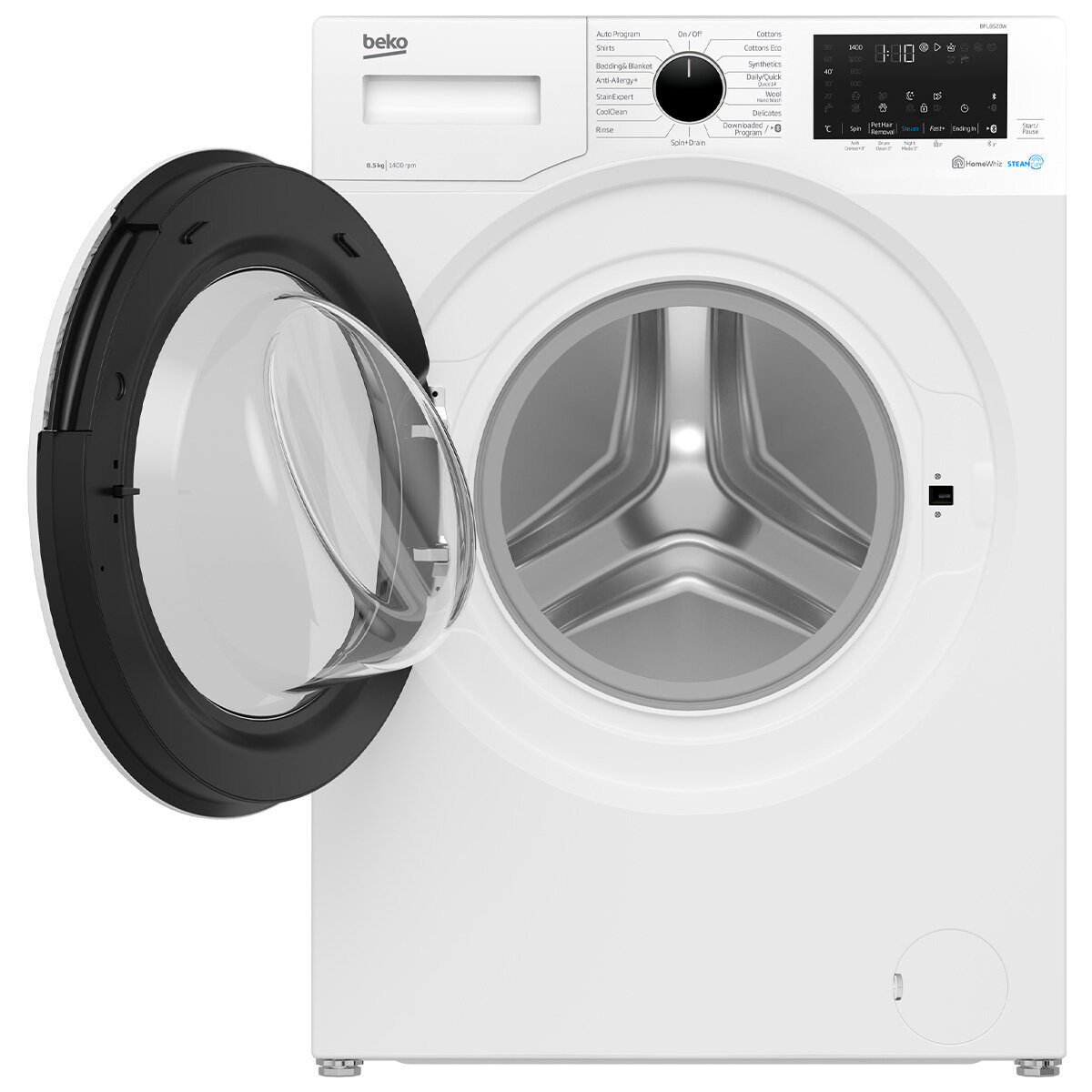 Beko 8.5kg Front Load Washing Machine with SteamCure BFL8520W hero image