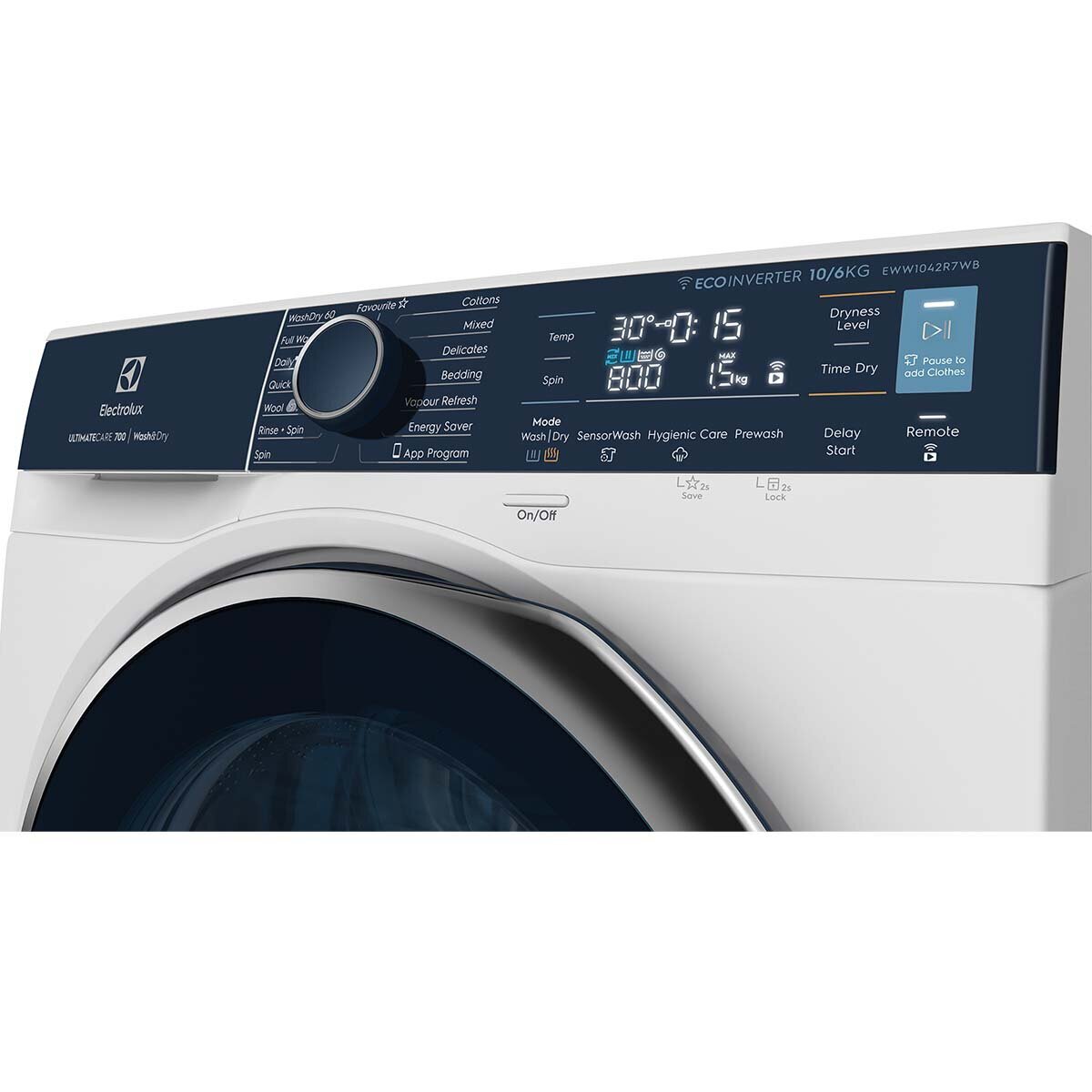 Electrolux 10kg/6kg Washer Dryer Combo with SensorWash EWW1042R7WB hero image