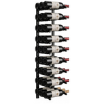 KingsBottle 27 Bottle Offset Peg Metal Rail Wall-Mounted Wine Rack RAIL1026-WPH03MBK hero image
