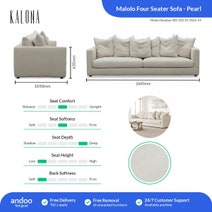 Kalona MALOLO Four Seater Sofa Pearl WS-202-01-VILA-54 hero image