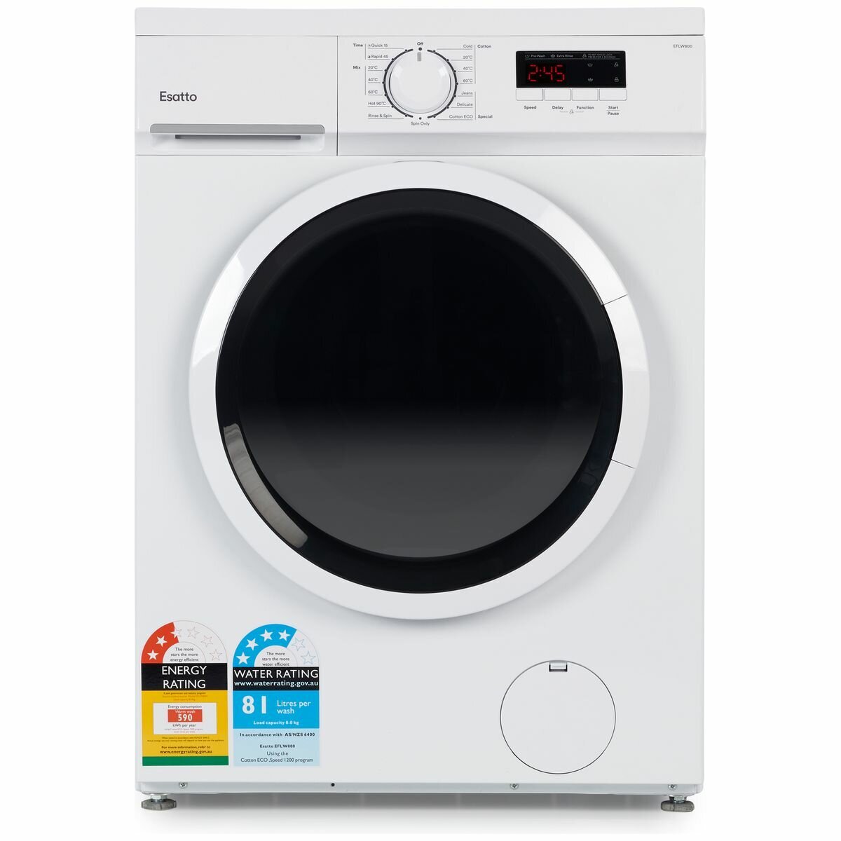 Esatto 8kg Front Load Washing Machine EFLW800 hero image