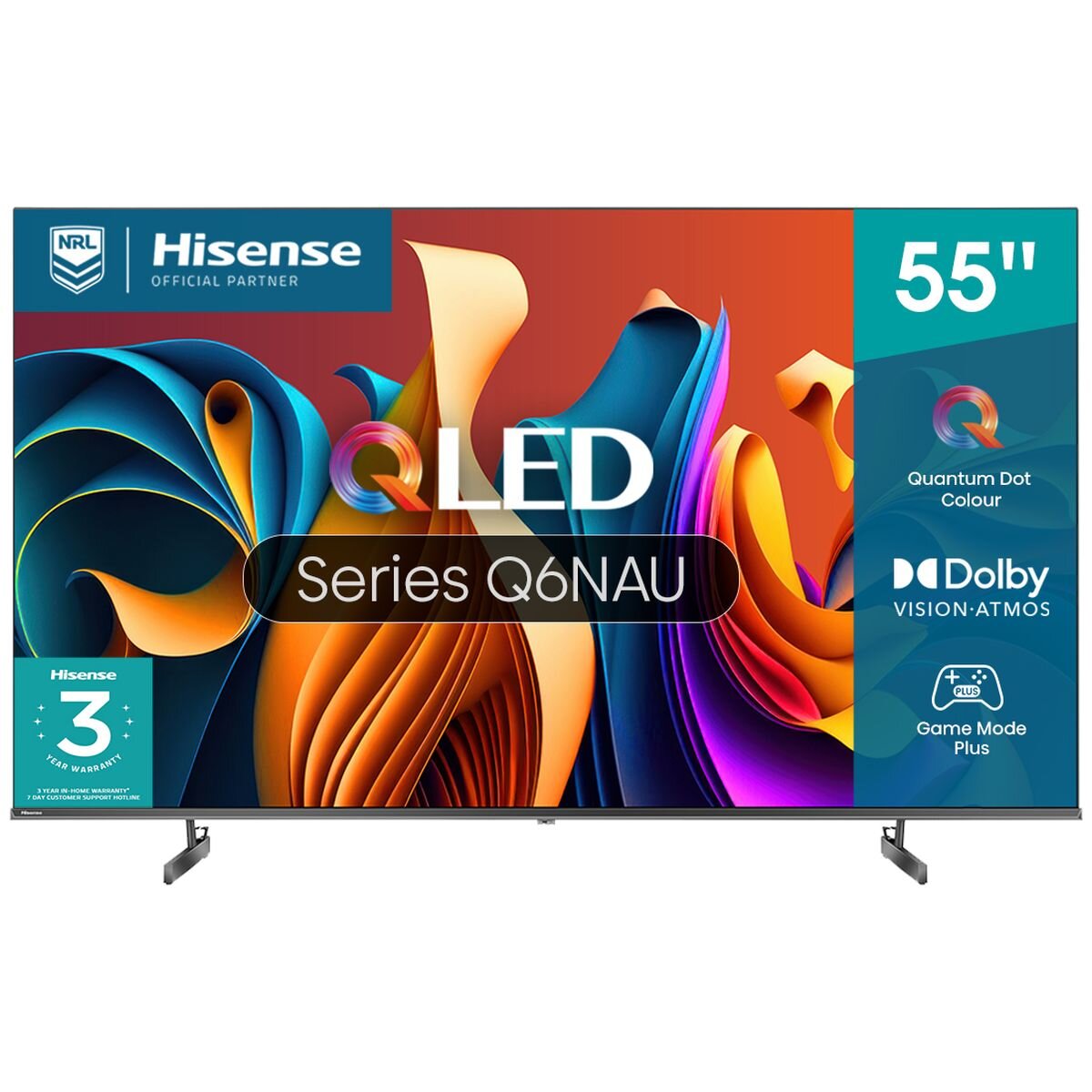 Hisense 55 Inch Q6NAU 4K QLED Smart TV 55Q6NAU hero image