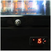 Schmick 160L Victoria Bitter Branded Skinny Upright Bar Fridge SS-P160-VB-V2 hero image