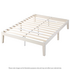 Zinus Double Moiz Solid Wood Bed Base White AU-RWPBWH-14D image NaN