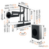 Vogel's NEXT8365 Full Motion TV Wall Bracket for 40 to 65 Inch TVs with Integrated Soundbar image NaN