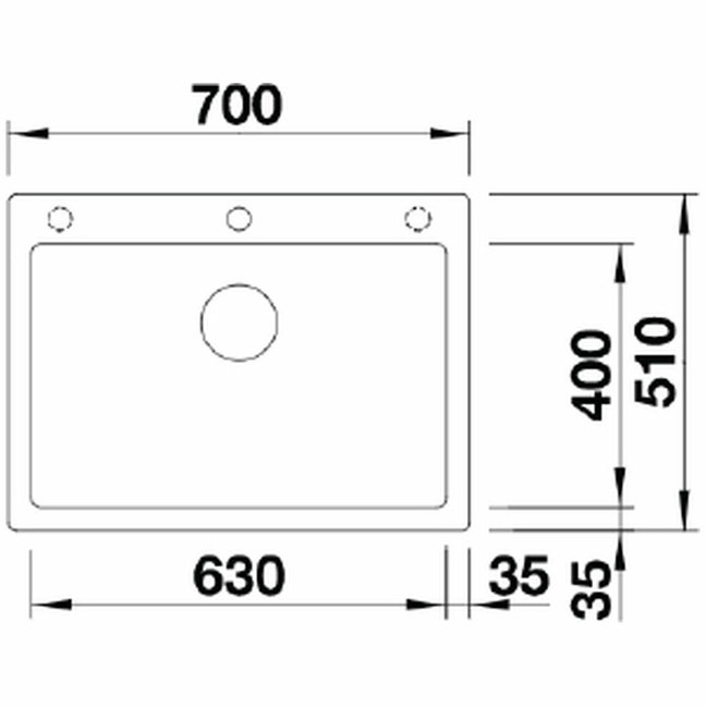 Blanco PLEON 8 Single Bowl Inset Sink PLEON8BK5 | Appliances Online