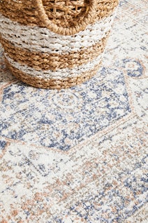Rug Culture Mayfair Large Blue & Peach Rug 400X80CM - MAY-LOR-BLU-400X80 hero image
