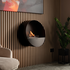Planika Zero Emission Bubble Fireplace in Circular Casing for Wall BUBBLEW image NaN