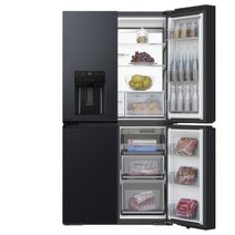 Haier 601L Quad Door Refrigerator with Ice and Water Dispenser Black HRF680YZC hero image