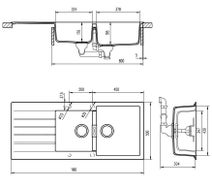 Abey D200B Schock Signus 1 and 3/4 Bowl Sink with Drainer hero image