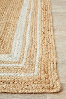 Rug Culture Nosa Extra Large Natural & White Rug 320X230CM - NSA-111-320X230 hero image