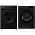 Mykin 8kg Front Load Washer & 8kg Heat Pump Dryer Black Package (Stackable) MFLW800BMHPD800B image NaN