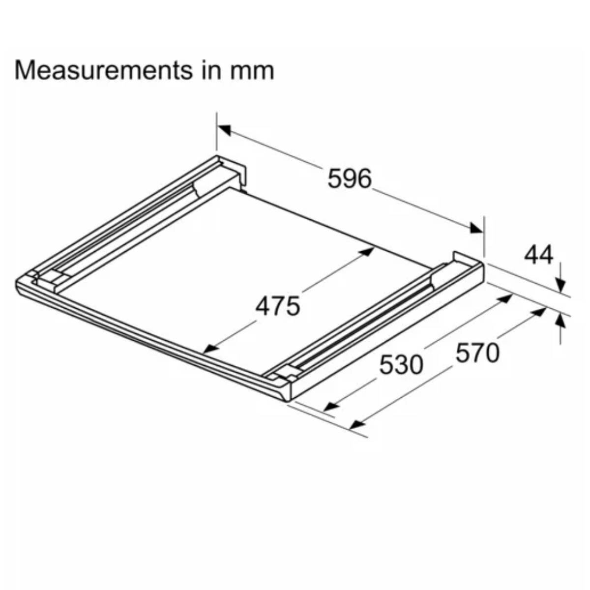 Bosch Stacking Kit for Washing Machines and Tumble Dryers with Pull-Out Shelf WTZ27500 hero image