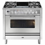 ILVE Professional Plus Series 90cm Dual Fuel Induction Freestanding Oven with Milano Knobs P09IDWE3SS hero image