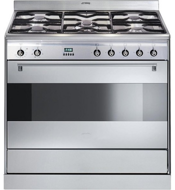 Smeg C9GMBWH Freestanding Dual Fuel Oven/Stove thumbnail 2