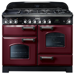 Falcon 110cm Classic Deluxe Freestanding Dual Fuel Oven/Stove Cranberry and Chrome CDL110DFCY-CH  hero image