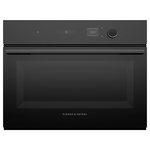 Fisher & Paykel Series 9 60cm Minimal Compact Combi-Microwave Oven Black Glass OM60NMLB1 hero image