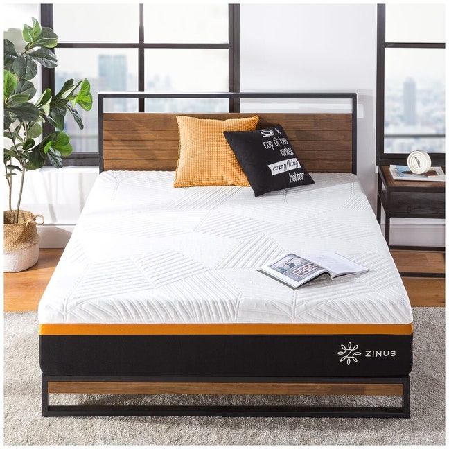 Spring 30cm Zinus Deluxe 30cm Hybrid Pocket Spring 3 Zone Memory Foam Mattress ...