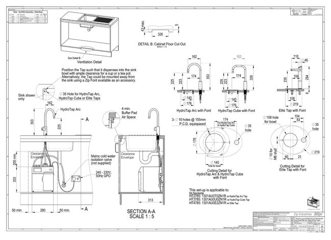 Zip HT4785Z1 HydroTap G4 Elite Boiling and Ambient Filtered Water ...