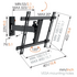 Vogel's WALL2225B Full-Motion TV Wall Mount for 32 to 55 Inch TVs Black image NaN