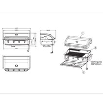 Artusi Halmo 4 Burner Gas Grill Built-In BBQ ABIBBQ4 hero image