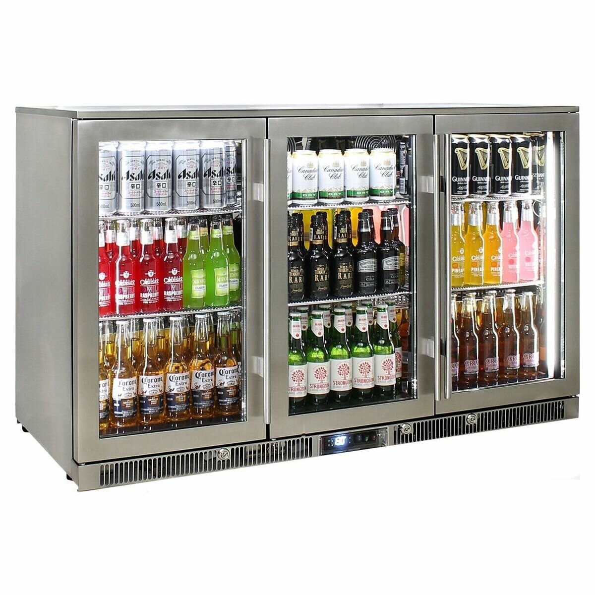 3 door glass bar fridge online