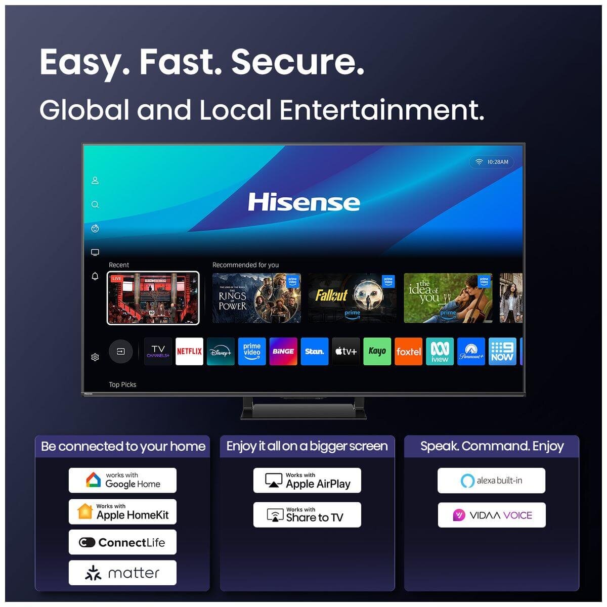 Hisense 75 Inch U7QAU ULED Mini-LED TV 75U7QAU [2025] hero image
