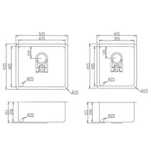 Titan large and Medium Bowl Sink TSAB4052 hero image