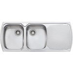Oliveri MO771 Monet Double Bowl Right Hand Drainer Topmount Sink hero image
