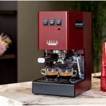 Gaggia Classic E24 Red Coffee Machine & Coffee Grinder Package DMGNCEVOREDBUN hero image