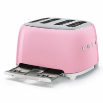 Smeg Kettle and Four Slice Toaster Breakfast Pack Pink KLF04PKAUTSF03PKAU hero image