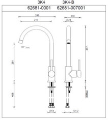 Gareth Ashton 3K4-B Lucia Gooseneck Kitchen Mixer Tap hero image