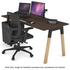 Jason.L Quadro A Leg Wenge Desk with Natural Leg Black Cross Beam QDW1207.B.WE image NaN
